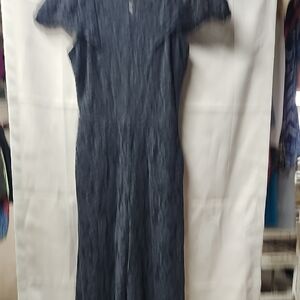 Womens Black Lace Pant Suit Size XS